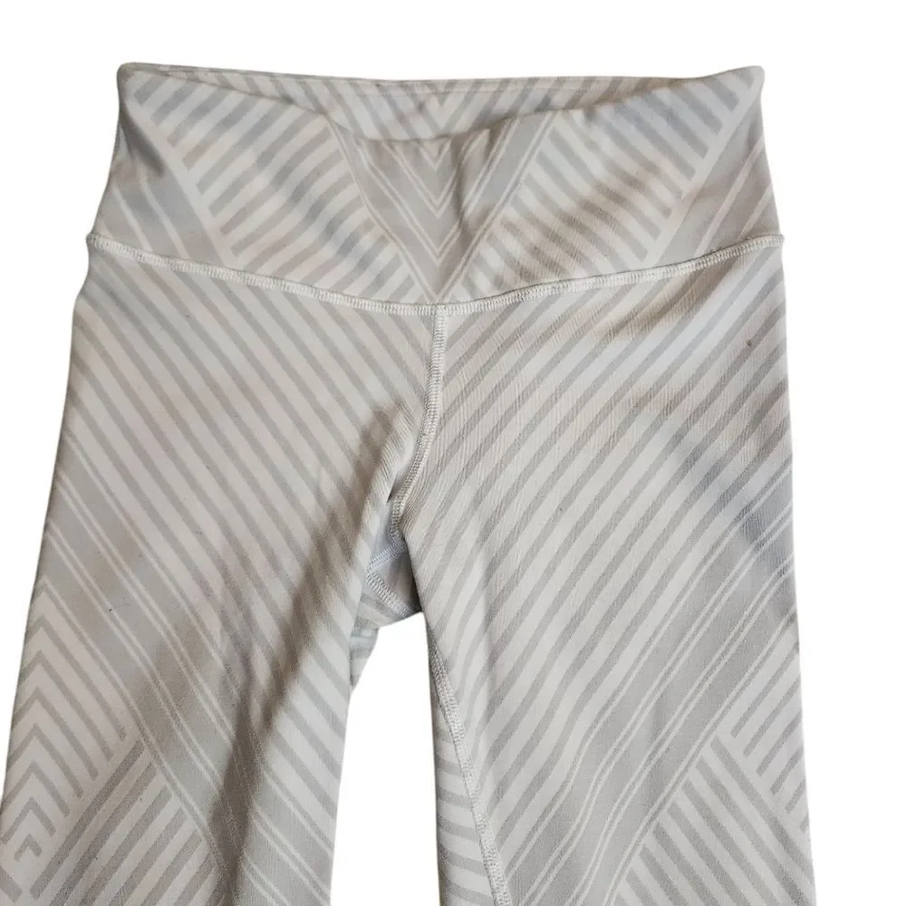 Alo Yoga Gray Striped High‎ Waisted Leggings Sz XS